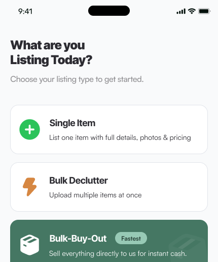 Mobile App Sell UI
