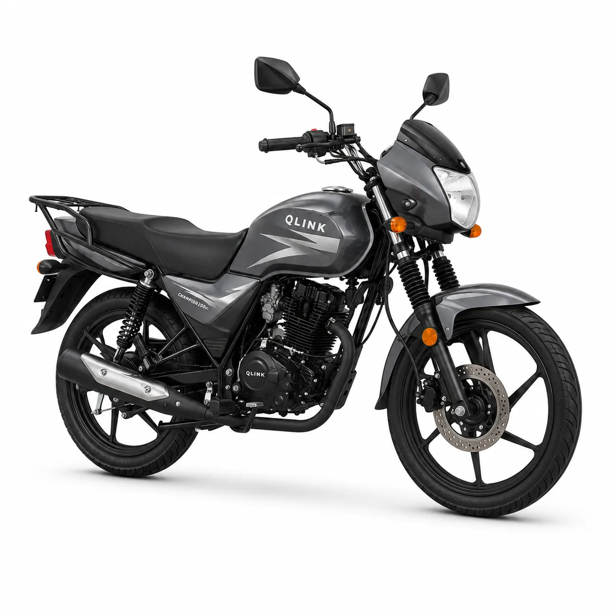 Qlink Champion 200cc Gray Motorcycle